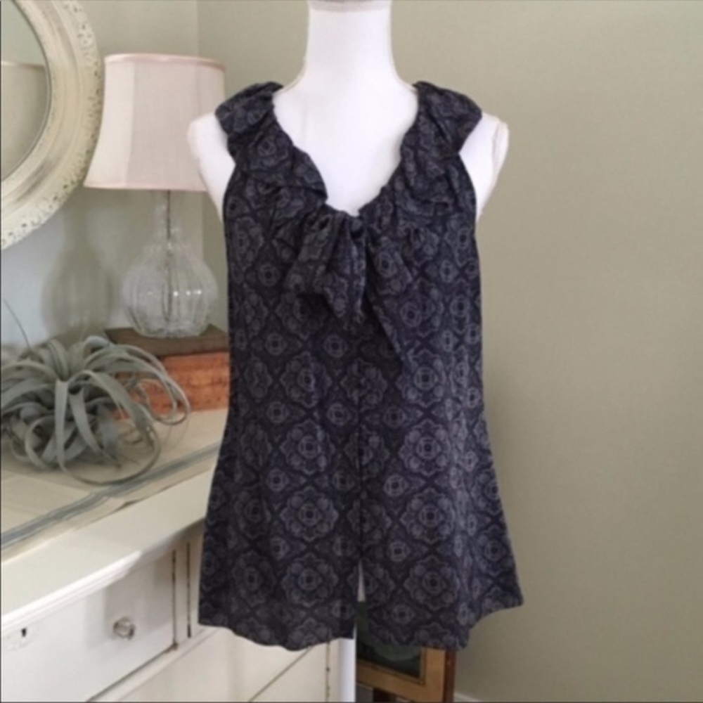 Banana Republic Purple Neck Tie Sleeveless Top